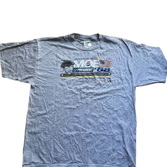 2008 The Three Stooges VOTE FOR MOE T shirt - Picture 2 of 2